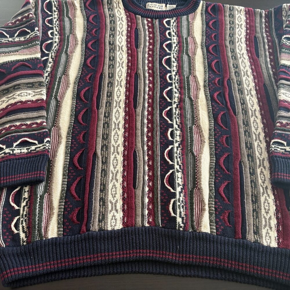 Vintage Mens Cotton Traders Coogi Style Crewneck Sweater Size XL - Picture 2 of 7
